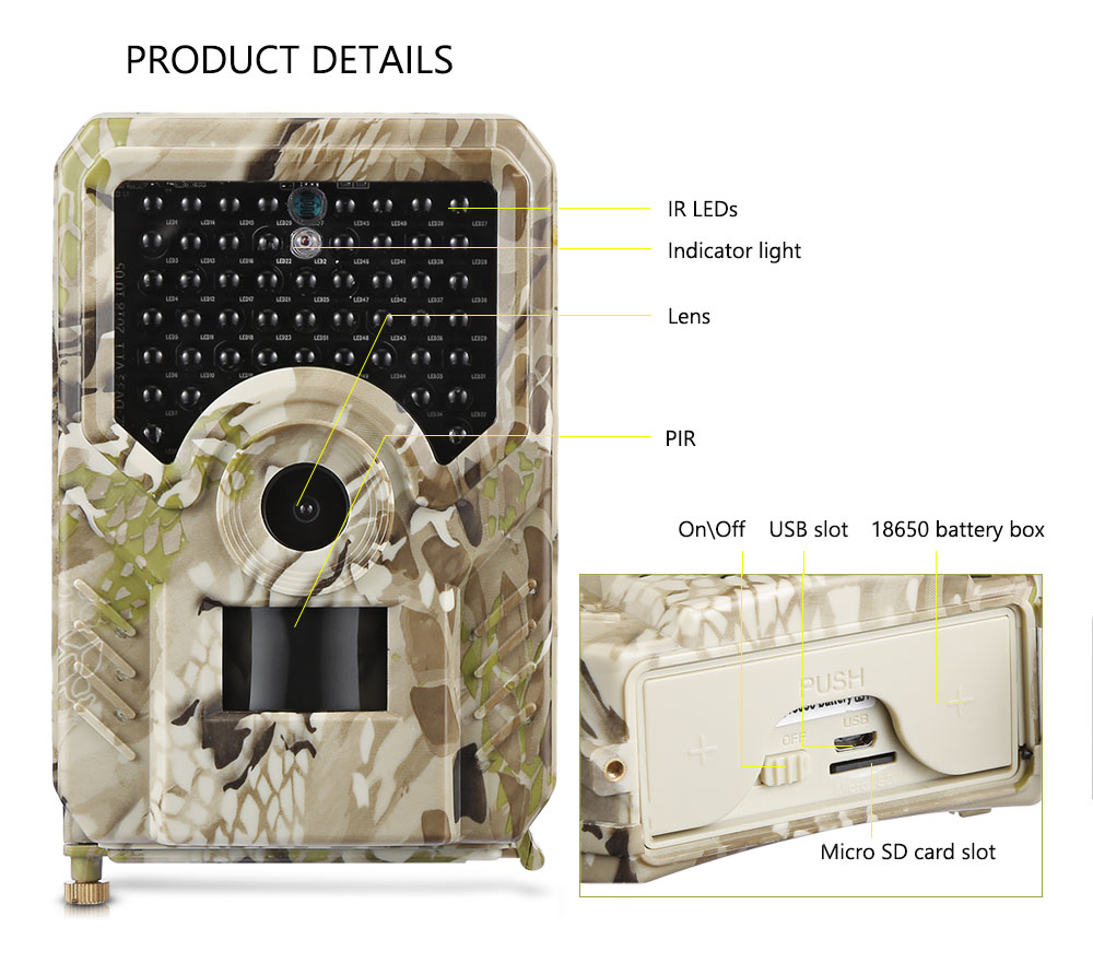 PR200 Outdoor Waterproof Anti-theft Automatic Monitoring Hunting Camera
