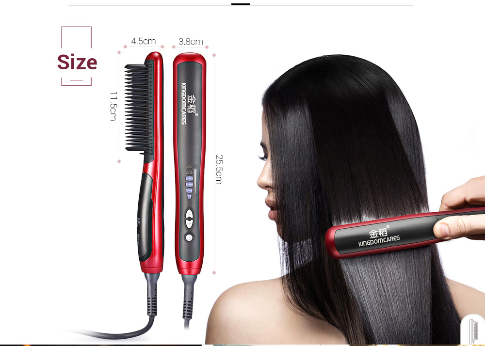 kingdomcares KD - 388 Straight Hair Comb PTC Heater Adjustable Temperature