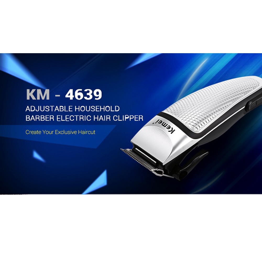 Kemei KM - 4639 Adjustable Electric Hair Clipper Trimmer Household Barber Hair
