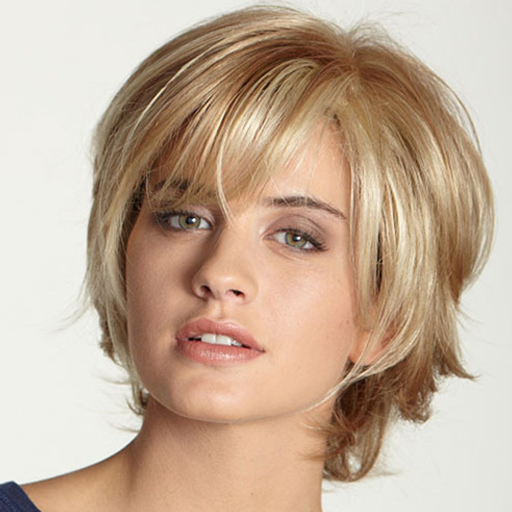 Fashionable Partial Distribution Type Straight Short Wig