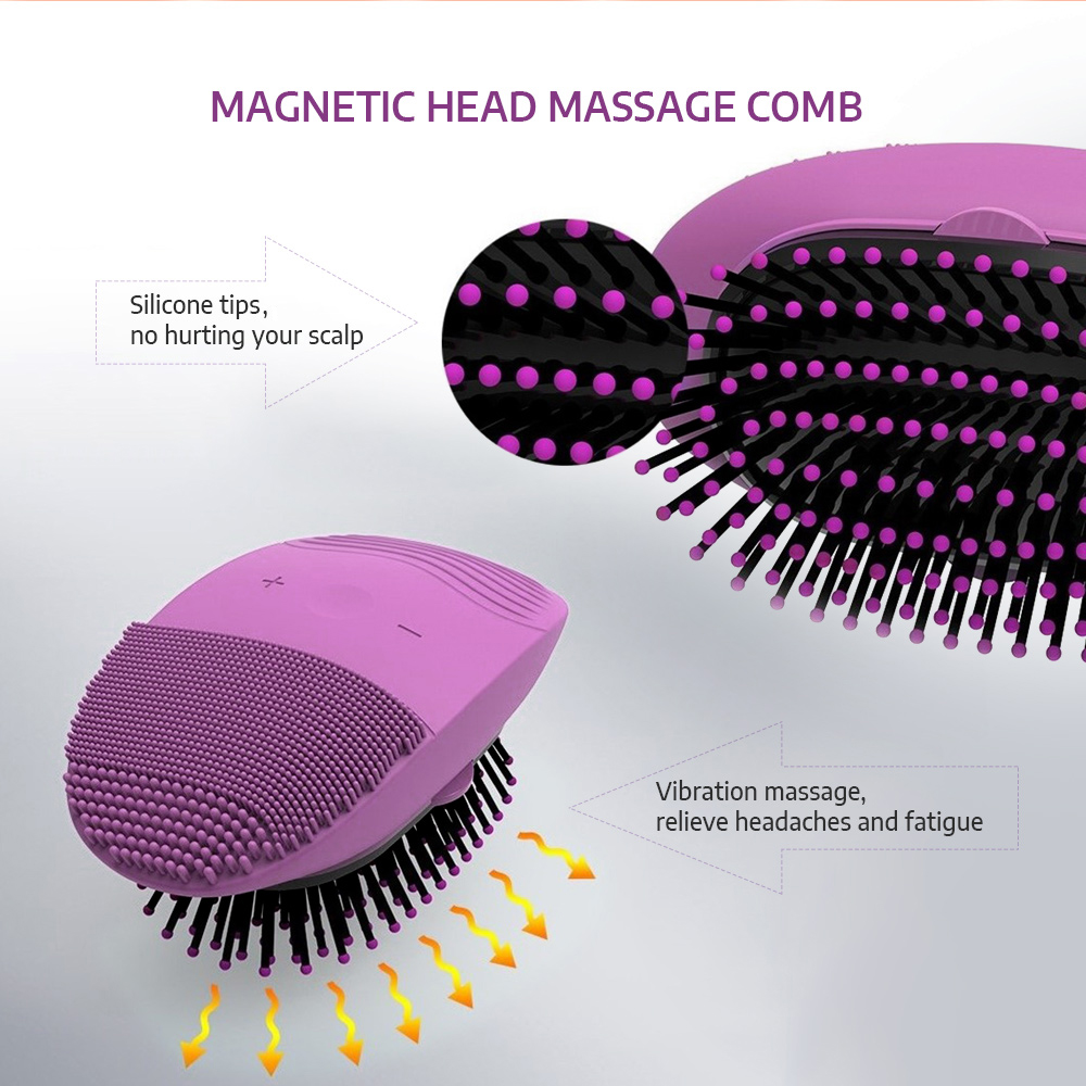 2 in 1 Electric Facial Cleansing Brush Magnetic Head Massage Comb Skin Pore Washing Cleaner