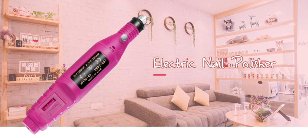 Mute Operation / Adjustable Speed / Comfortable Touch Electric Nail Polisher