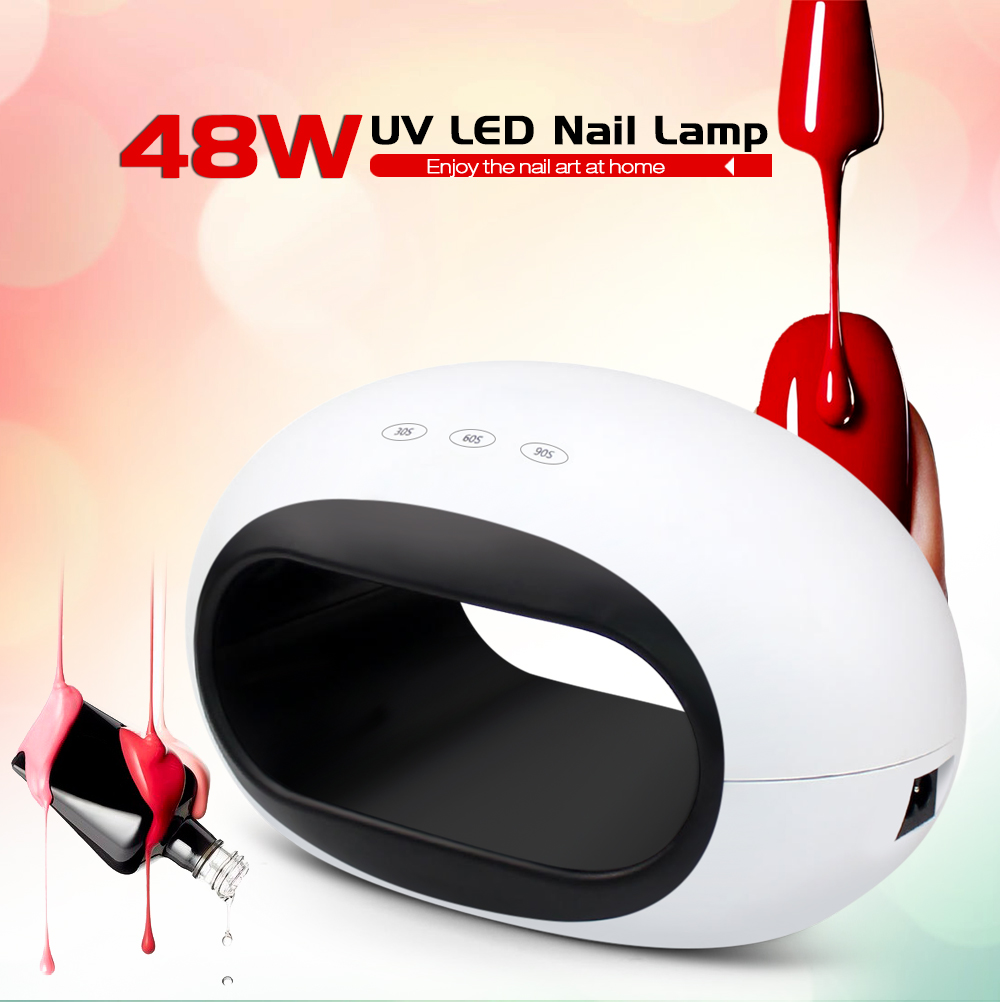 UV LED Nail Lamp 48W Smart Manicure Tool with Infrared Sensor / 3 Timing Options
