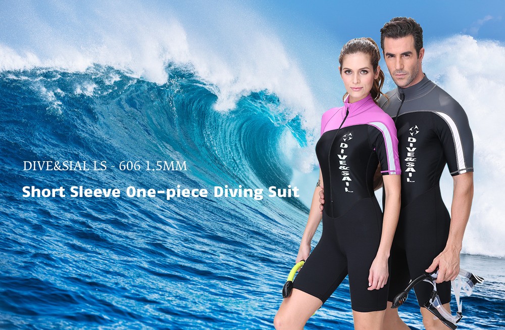 DIVE SIAL LS - 606 1.5MM Short Sleeve One-piece Diving Suit