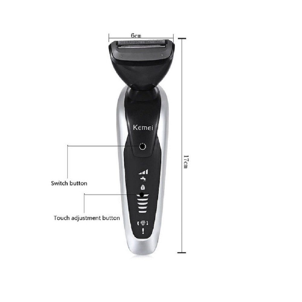 Kemei KM-8867 7 in 1 Men's 3D Electric Shaver for Men Wireless Beard Trimmer
