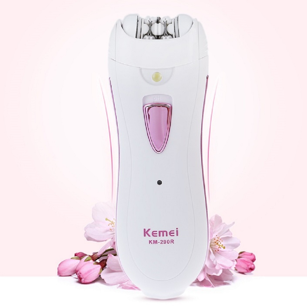 Kemei KM-290R Women Epilator Rechargeable Hair Remover Travel Essentials