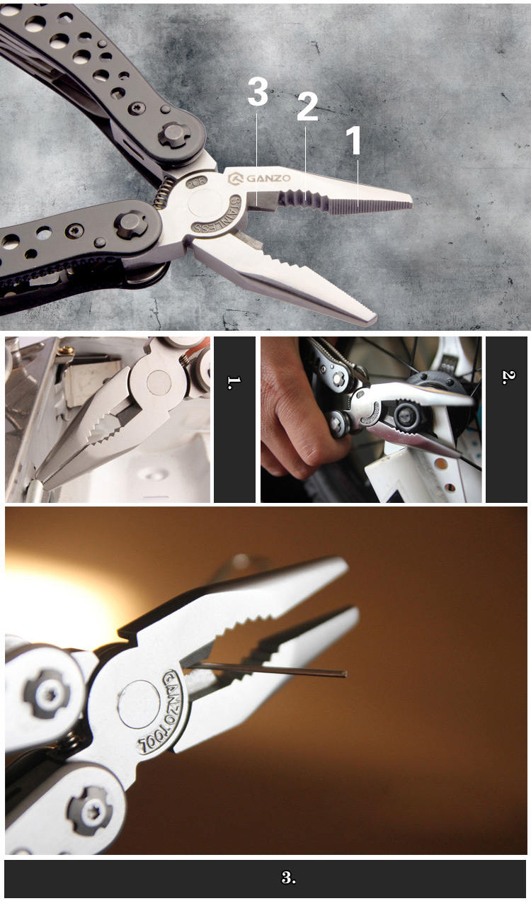 Ganzo G204 Convenient Multi Tool Pliers with Screwdriver Kit and 24 Tools in One