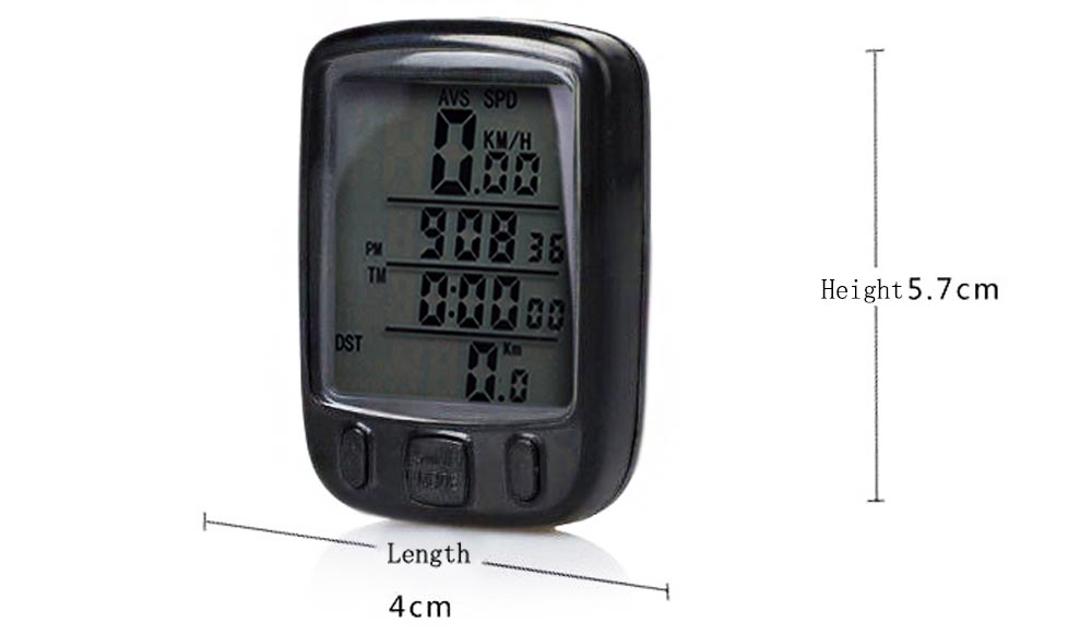 SD-563 Wireless Multi Function Waterproof Bicycle Computer Odometer with LCD Backlight