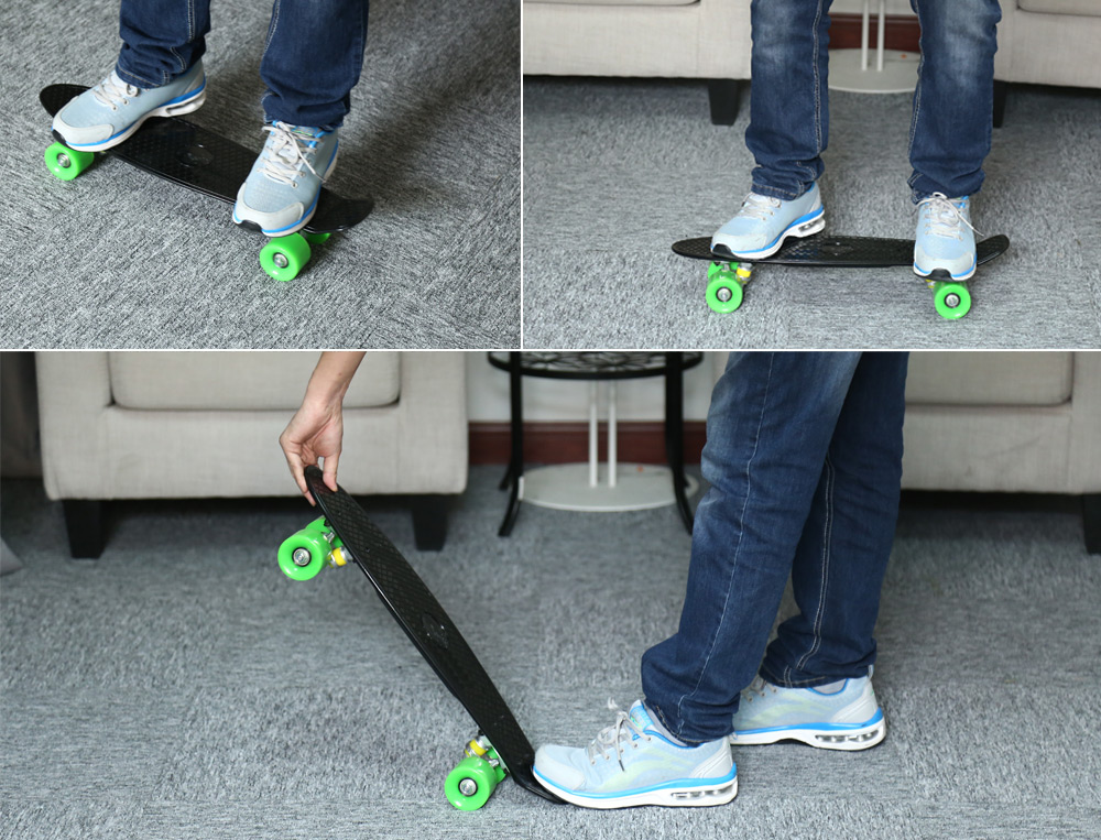 22 inch Four-wheel Long Skateboard Retro Style PP Board Deck