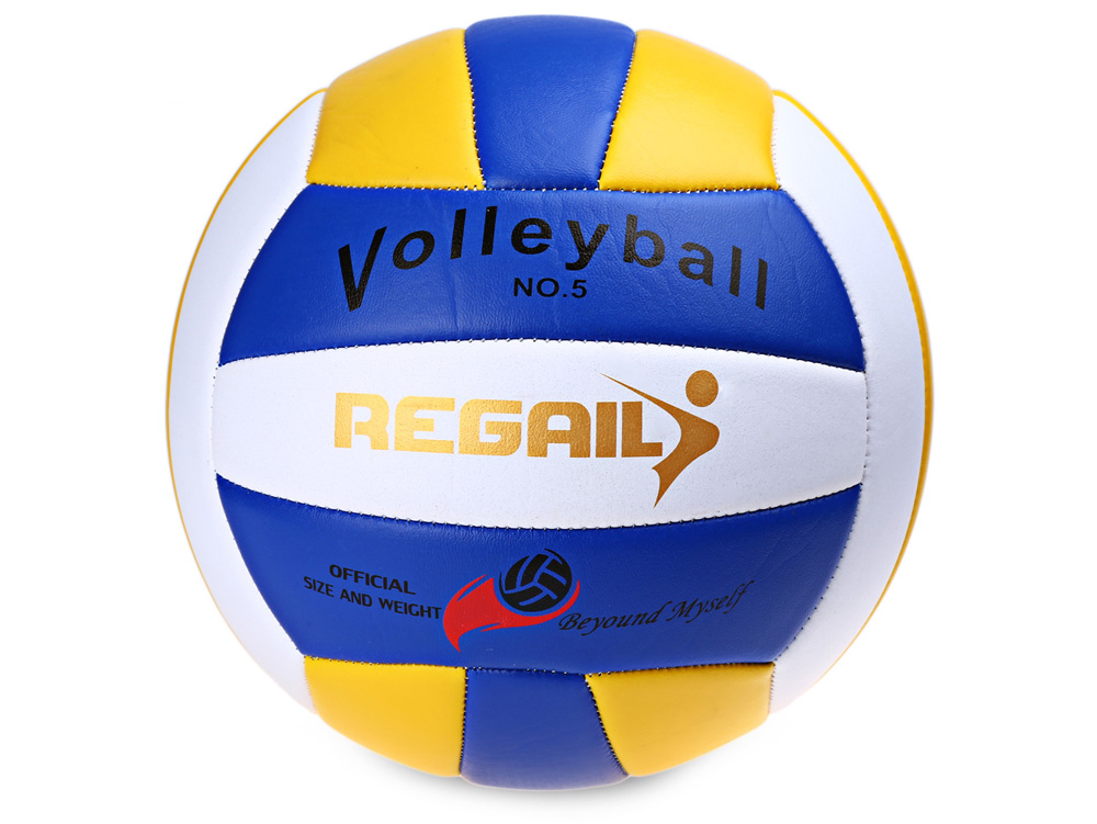 Regail Size 5 PU Foam Leather Volleyball Indoor Outdoor Match Training Ball