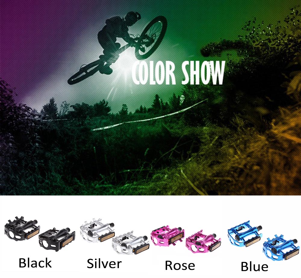 Paired Aluminum Alloy Mountain Bike Pedal Fixed GearTreadle with Ball Bearing Bicycle Accessories