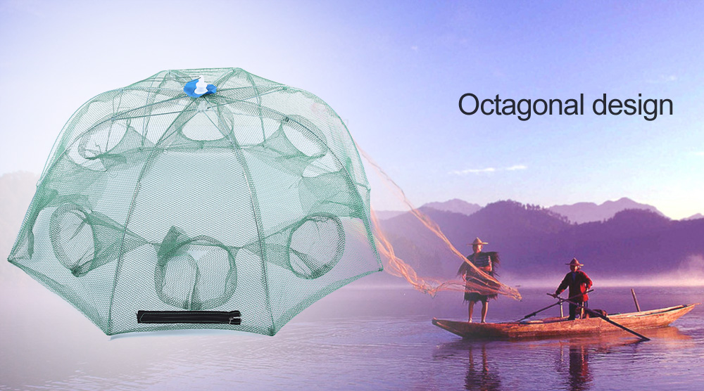 Portable 8 Side Trap Shrimp Fishing Net Gear Outdoor Tool