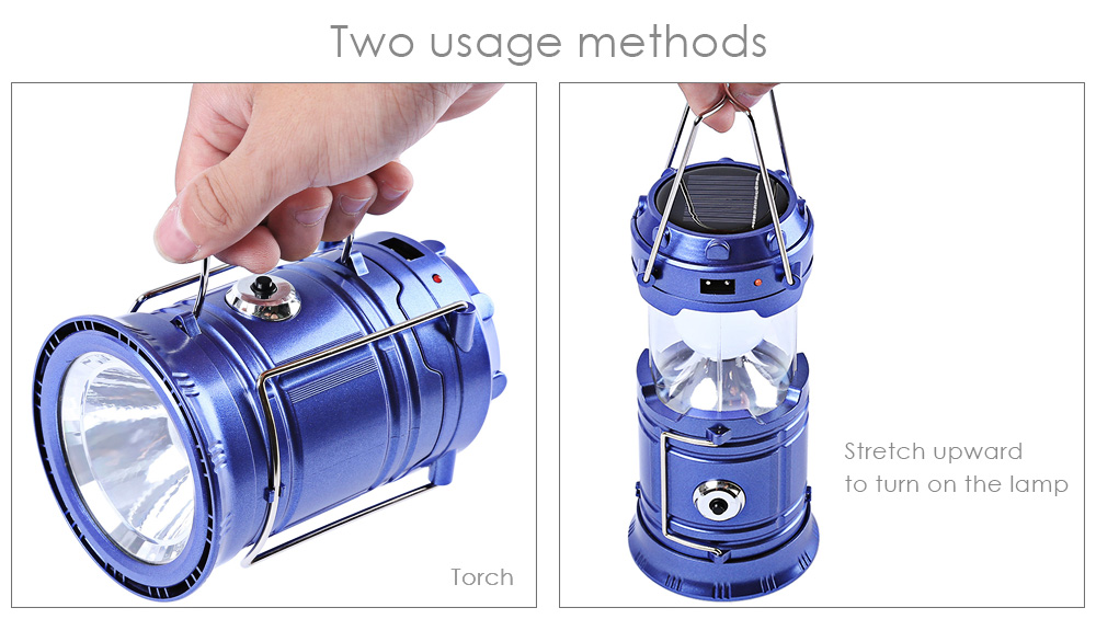 7-LED Stretchy Camping Lantern Torch Flashlight Lamp Emergency Tool