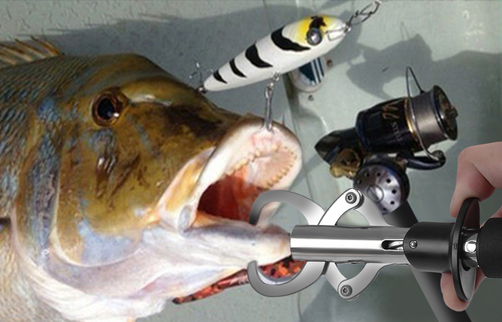 Aluminum Alloy Fishing Pliers Stainless Steel Fishing Lip Grabber Gripper Set