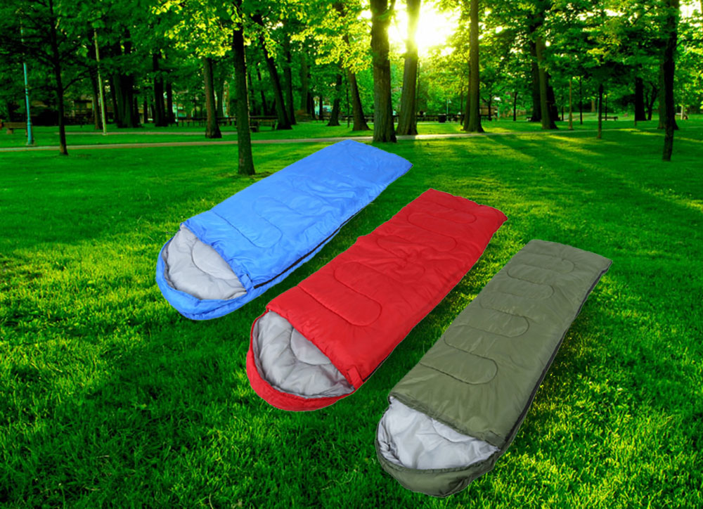 Outdoor Camping Envelope Style Hooded Thin Hollow Cotton Sleeping Bag