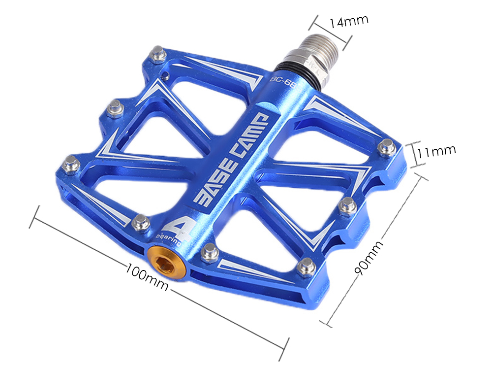 BaseCamp BC - 688 Paired Ultralight Slip-resistant Aluminum Alloy 4 Ball Bearing Pedals for Mountain Bicycle Road Bike