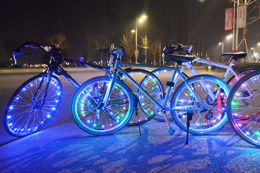 Bicycle Cycling 20 LEDs Colorful Cool Safety Spoke Wheel Light Bike Accessories