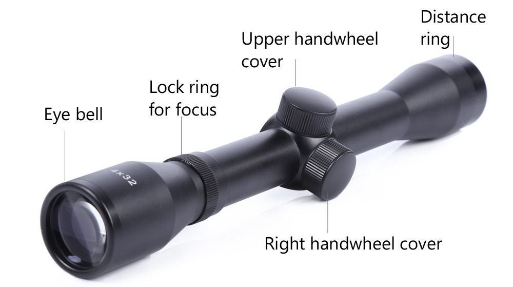 Tactical 4X32 Optics Sniper Riflescope Reviews Sight Hunting Scope for Rifle