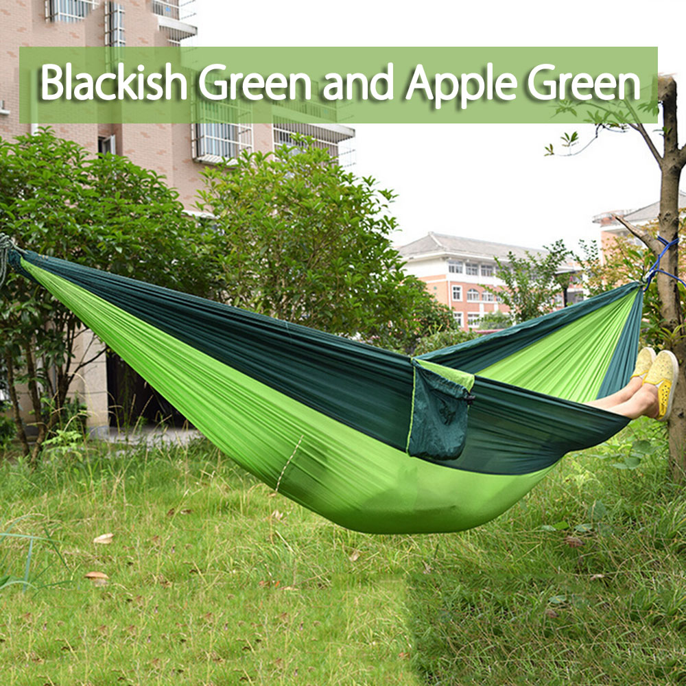 Outdoor One Person Assorted Color Parachute Nylon Fabric Hammock