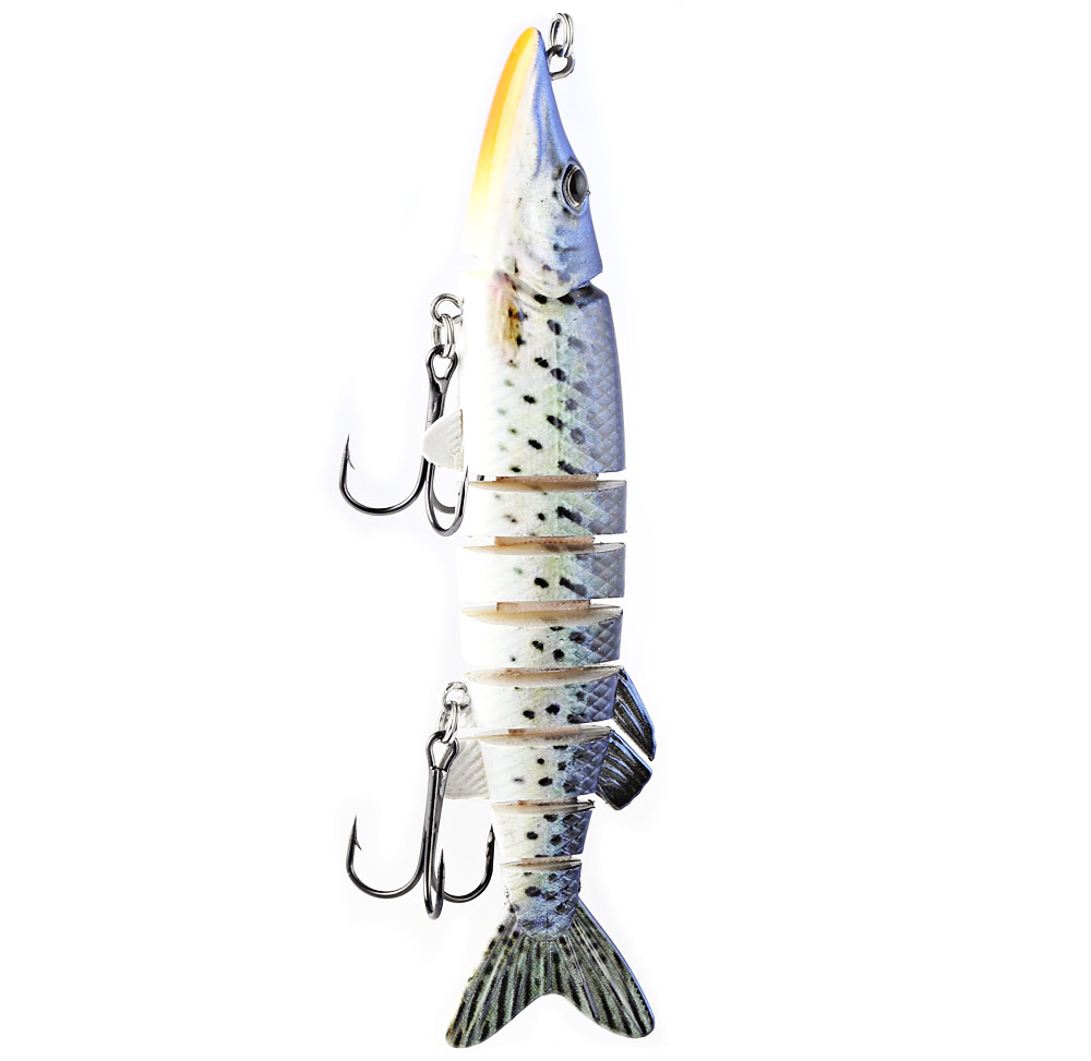 PROBEROS Multi-jointed Hard Fish Shape Fishing Bait for Outdoor Activity