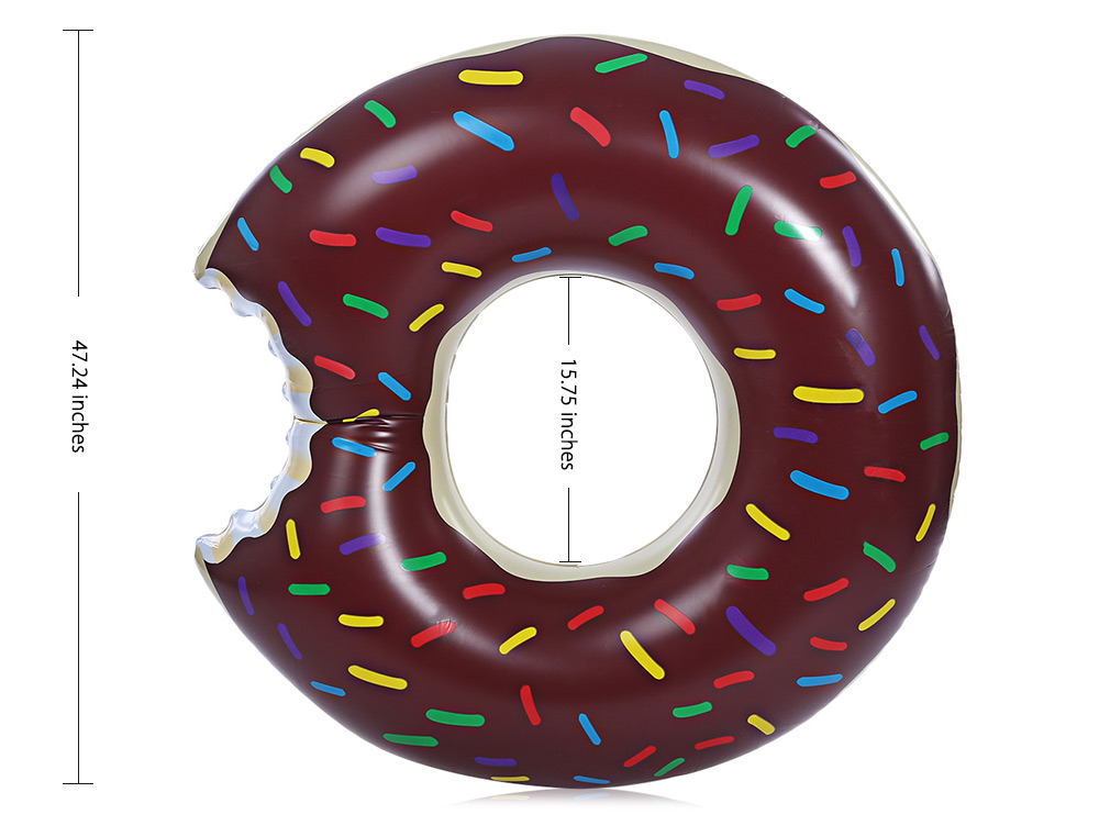 Gigantic Doughnut Pool Inflatable Swimming Float with Pump for Adult Water Game