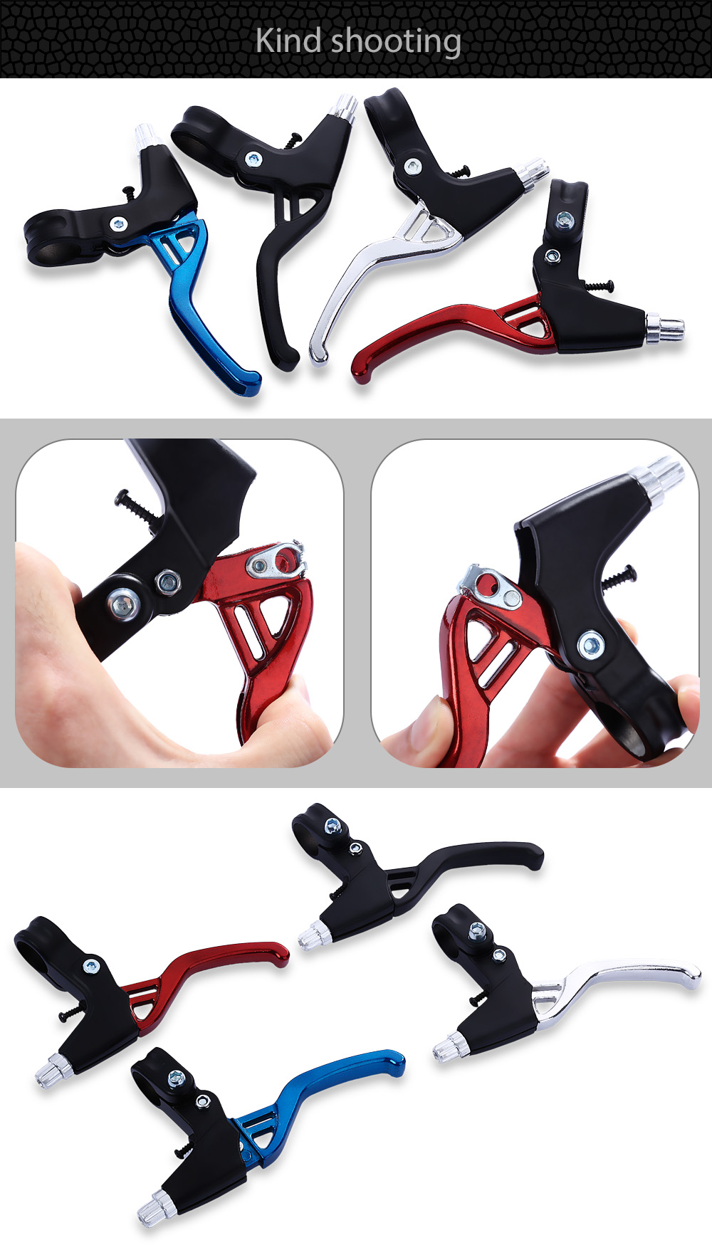 Paired Outdoor Bicycle Cycling Mountain Bike Lightweight Aluminum Alloy Brake Handle Lever