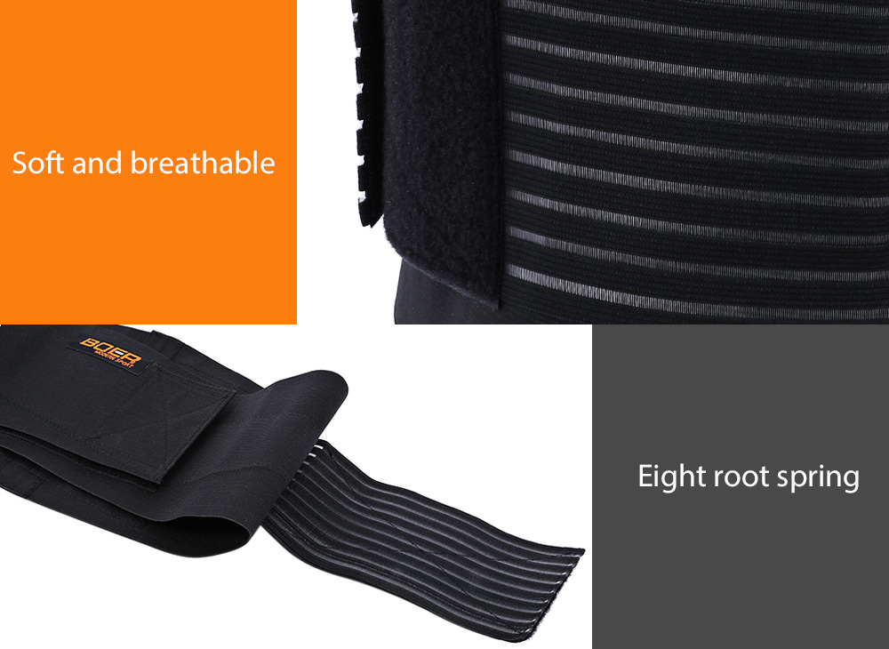 BOER 7992 Adjustable Slimming Waist Belt Fitness Body Lumbar Protector Trimmer Gym Bodybuilding Support