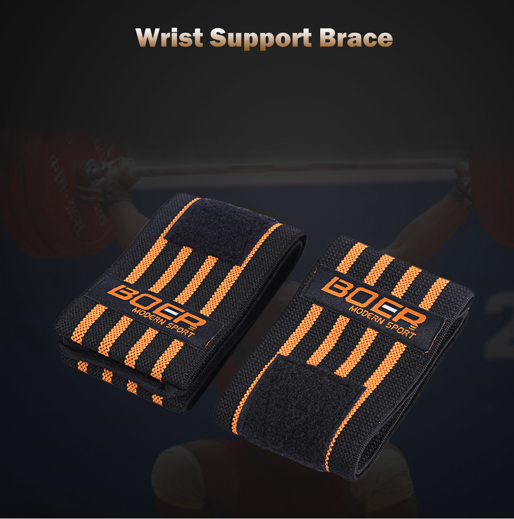 BOER Paired Man Woman Wrist Support Brace for Weight Lifting Training Fitness
