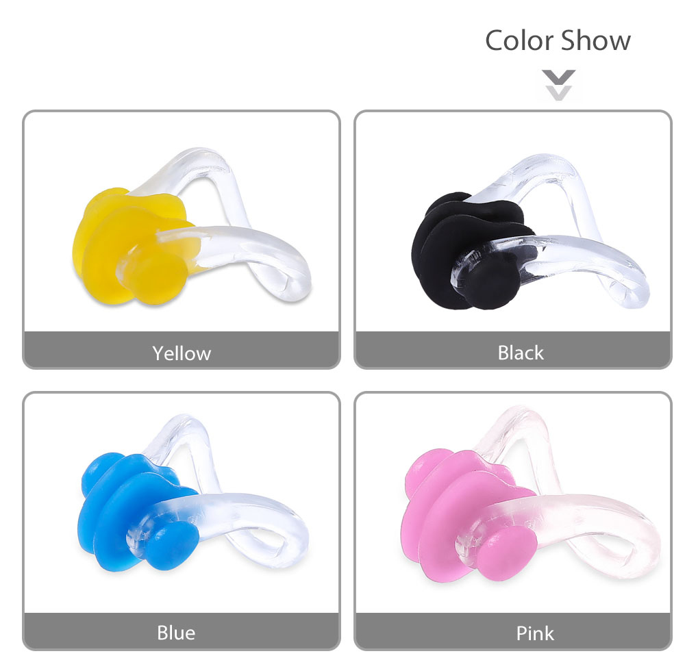 Water Resistant Swimming Diving Soft Silicone Nose Clip
