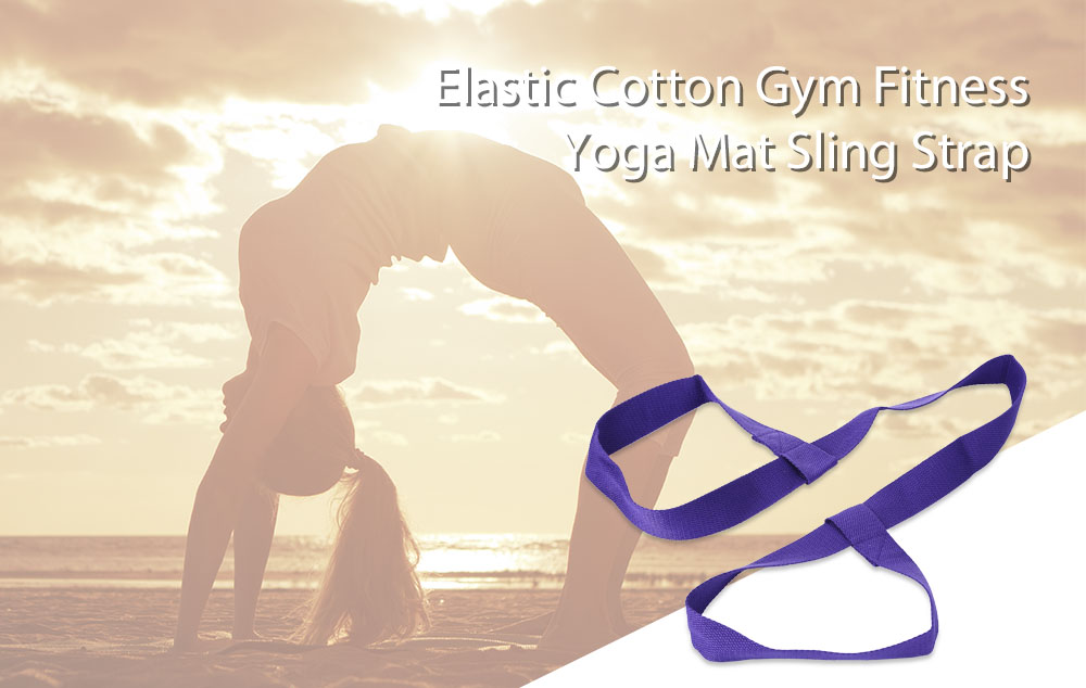 Elastic Cotton Yoga Mat Sling Strap Fitness Gym Sport Exercise Stretched Adjustable Belt
