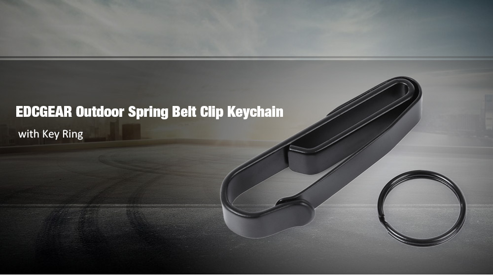 EDCGEAR Outdoor Spring Belt Clip Design Keychain with Key Ring