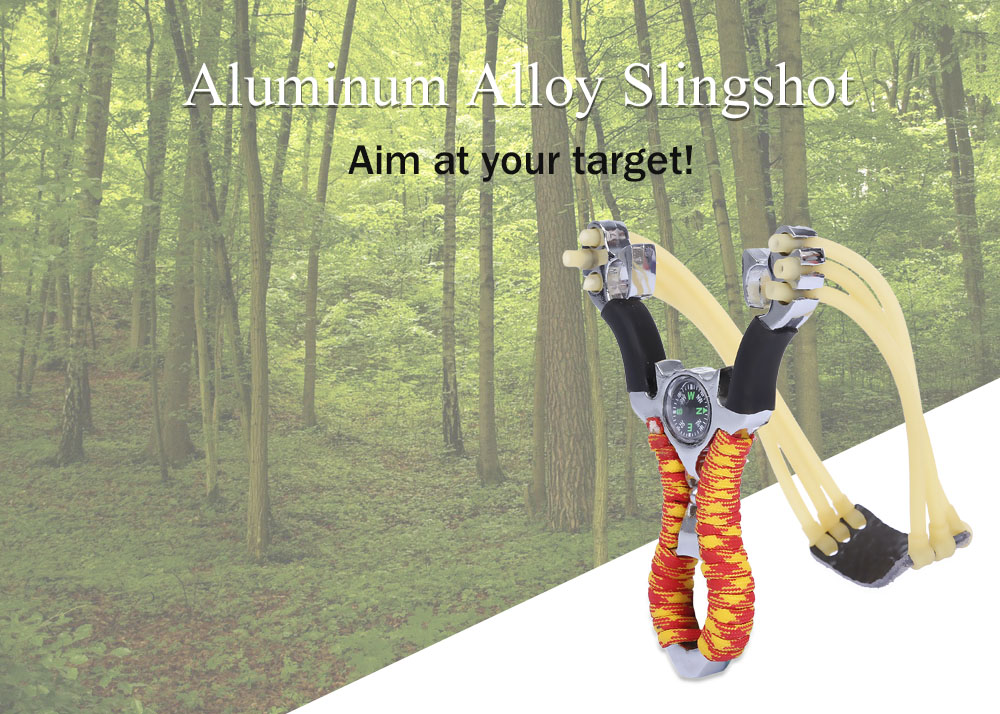 Aluminum Alloy Slingshot Sling Shot Catapult Camouflage Bow Outdoor Hunting Camping Travel Kits