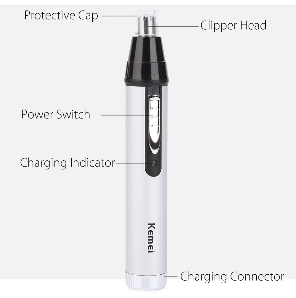 KM - 6652 Multifunctional Rechargeable Nose Hair Trimmer