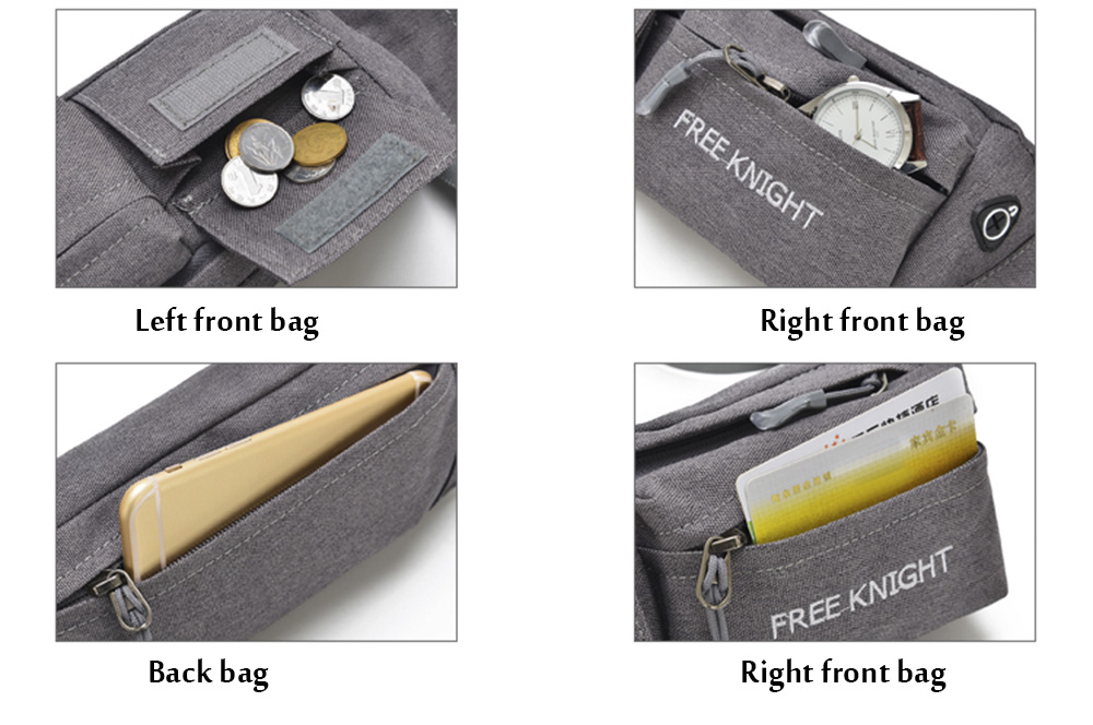Free Knight FK808 Unisex Outdoor Sports Multifunctional Belt Bum Waist Pouch Fanny Pack Zip Bag