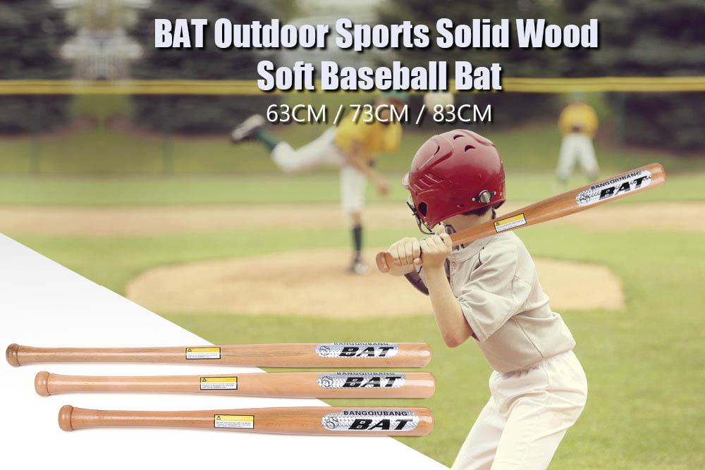 BAT Outdoor Sports Solid Wood Baseball Bat Fitness Equipment