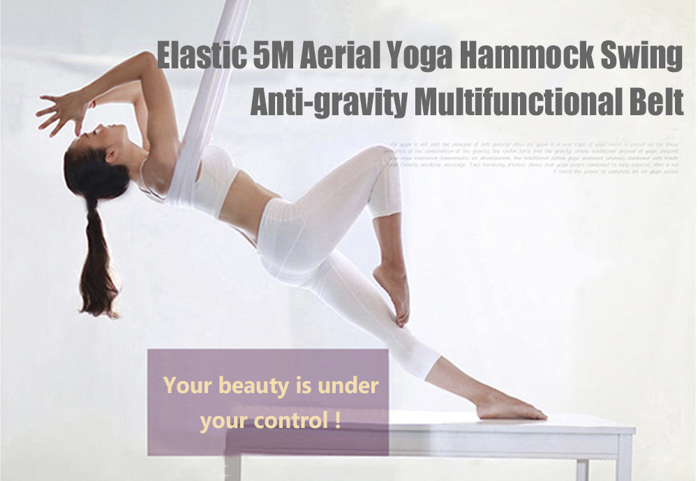 Elastic 5M Aerial Yoga Hammock Swing Anti-gravity Multifunctional Belt