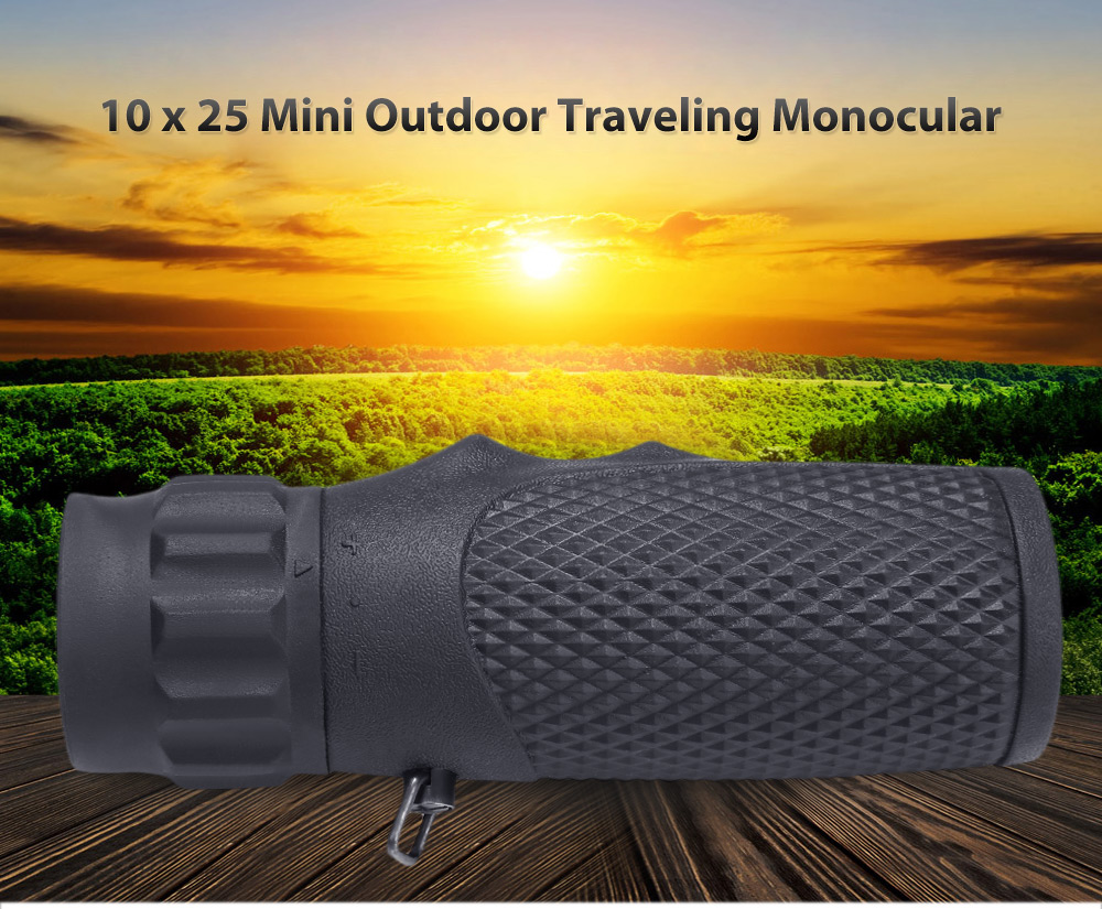 10 x 25 Dustproof Zoom Monocular Traveling Spotting Scope with Optic Lens Outdoor Sport Equipment