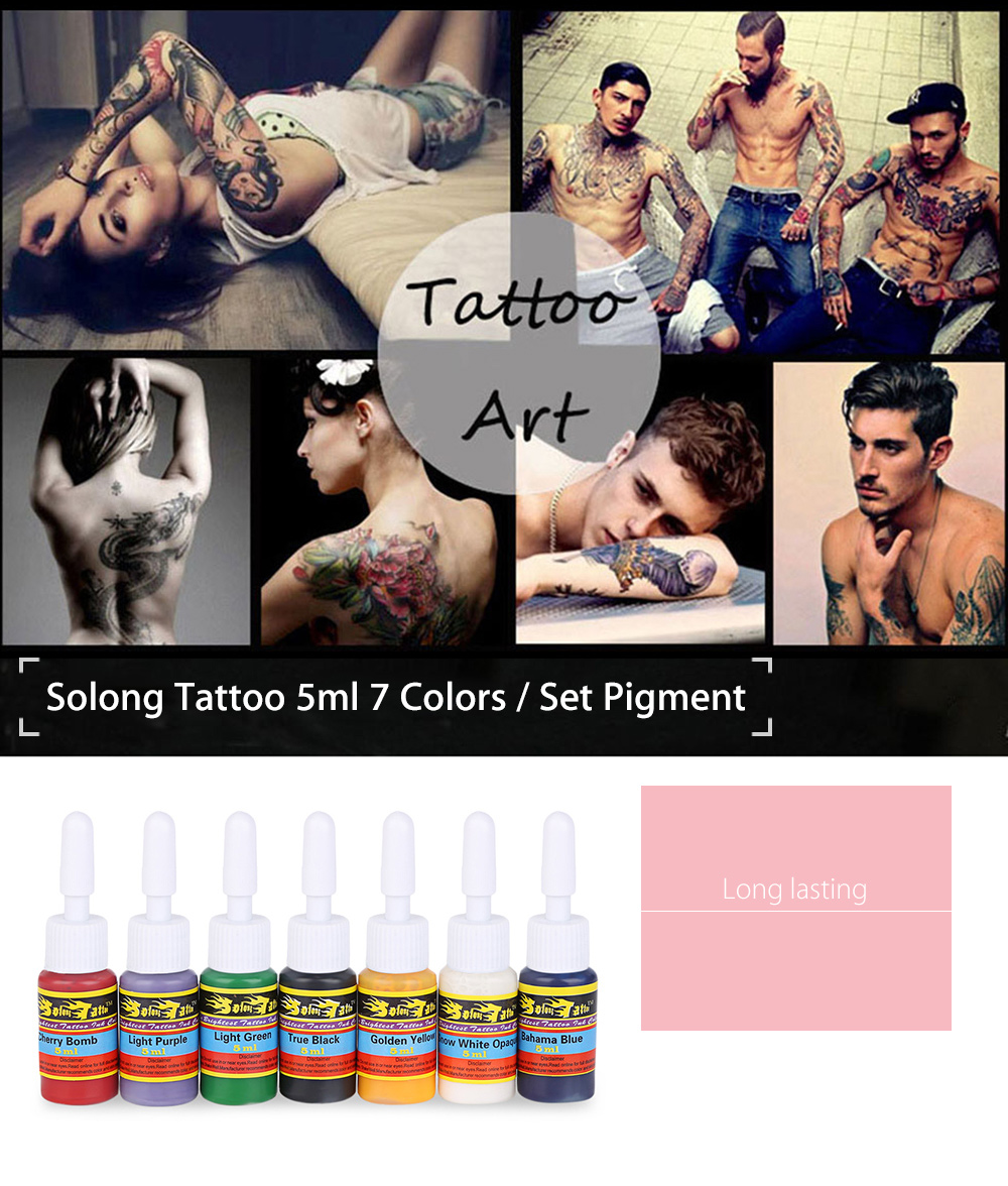 Solong Tattoo 5ml 7 Colors / Kit Pigments Inks