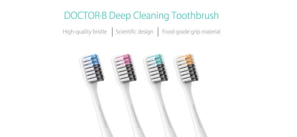 DOCTOR·B Deep Cleaning Toothbrush for Adult - 4PCS