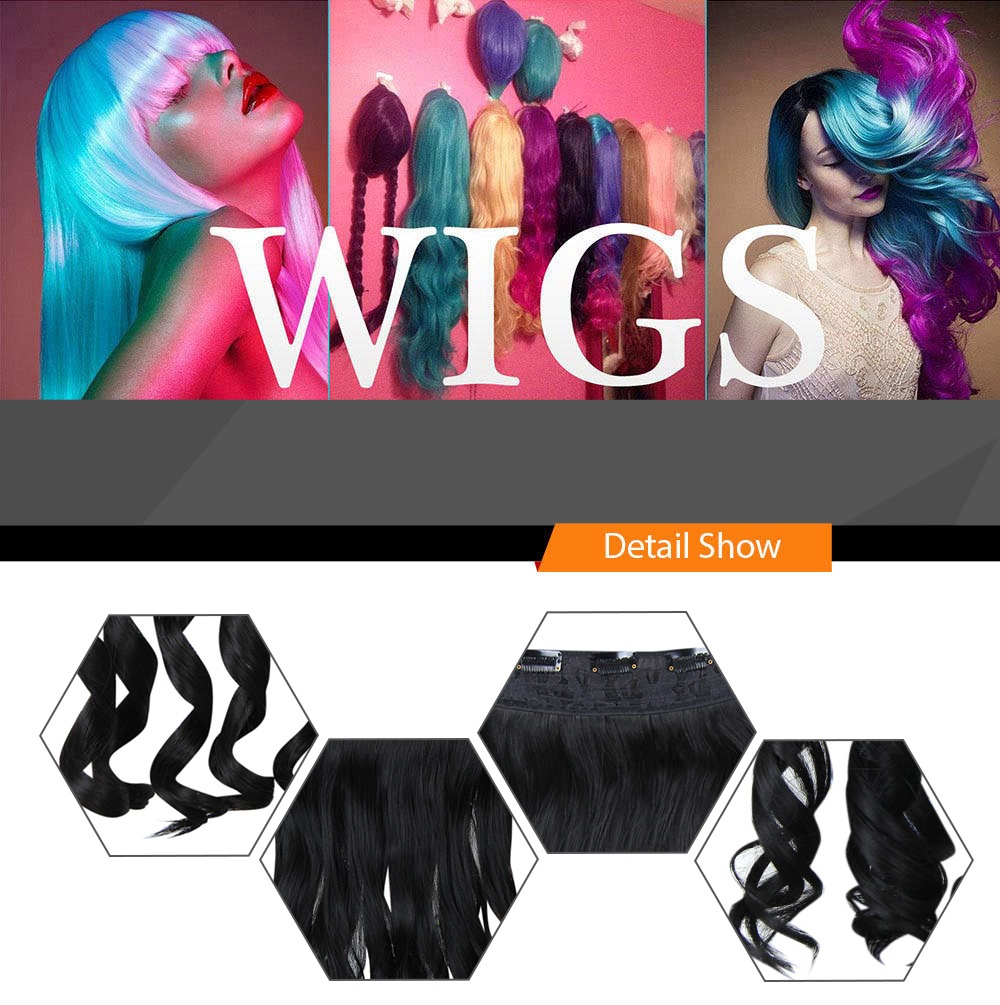 AISI HAIR Strap Type Wig Ponytail Simulated Loose Wavy Pear Volume Half Hair