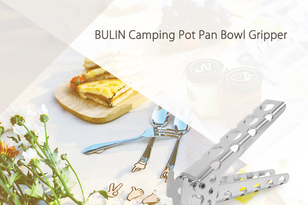 BULIN BL20C Anti-hot Aluminum Alloy Handle Clip Camping Pot Pan Bowl Gripper