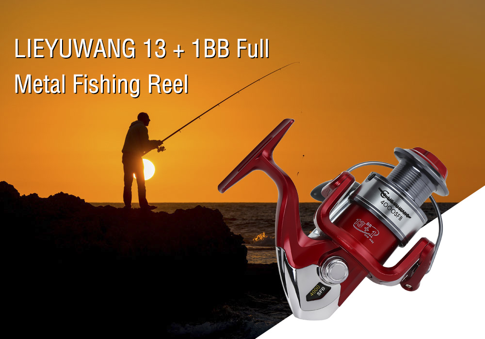 LIEYUWANG 13 + 1BB Full Metal Fishing Reel with Exchangeable Handle