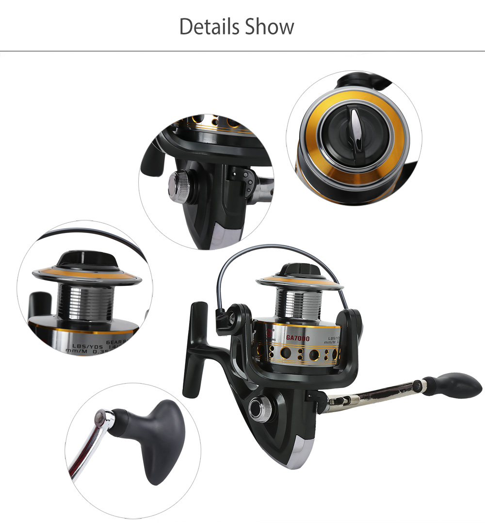 LIEYUWANG 12 + 1BB Full Metal Fishing Spinning Reel with Exchangeable Handle