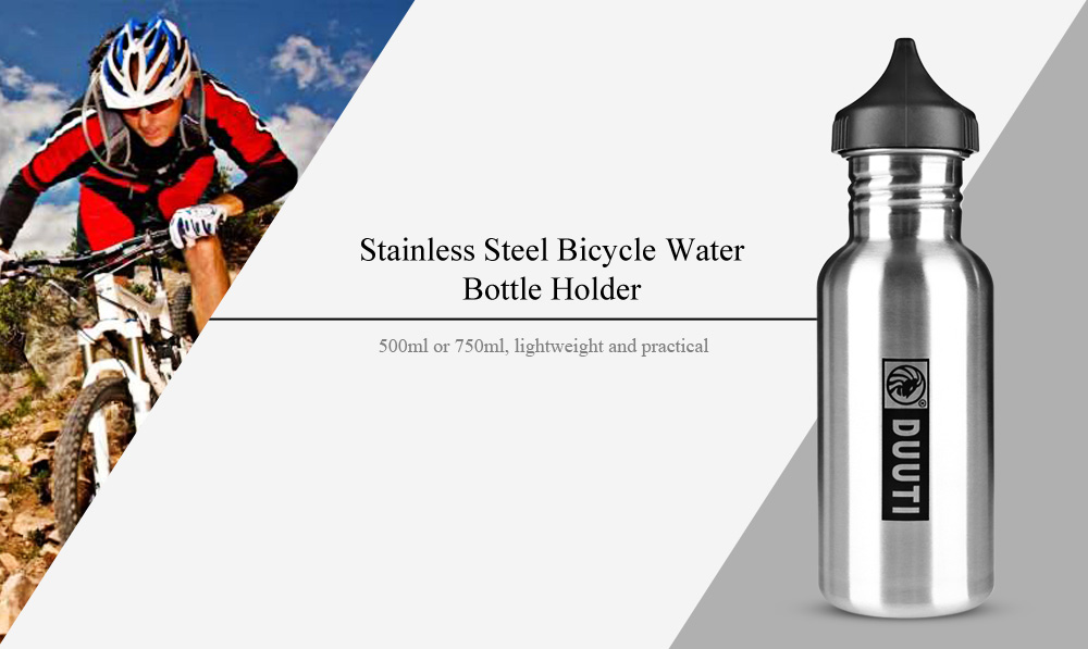 DUUTI 750ML Stainless Steel Cycling Kettle Camping Hiking Climbing Bike Water Bottle
