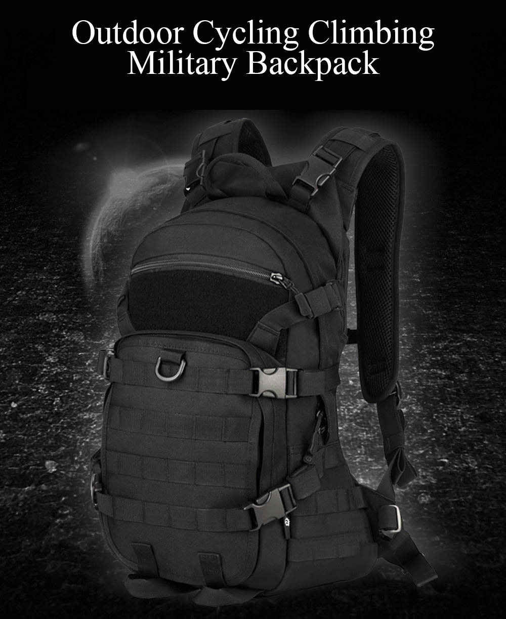 Protector Plus 25L Outdoor Water Resistant Military Backpack for Hiking Camping Climbing