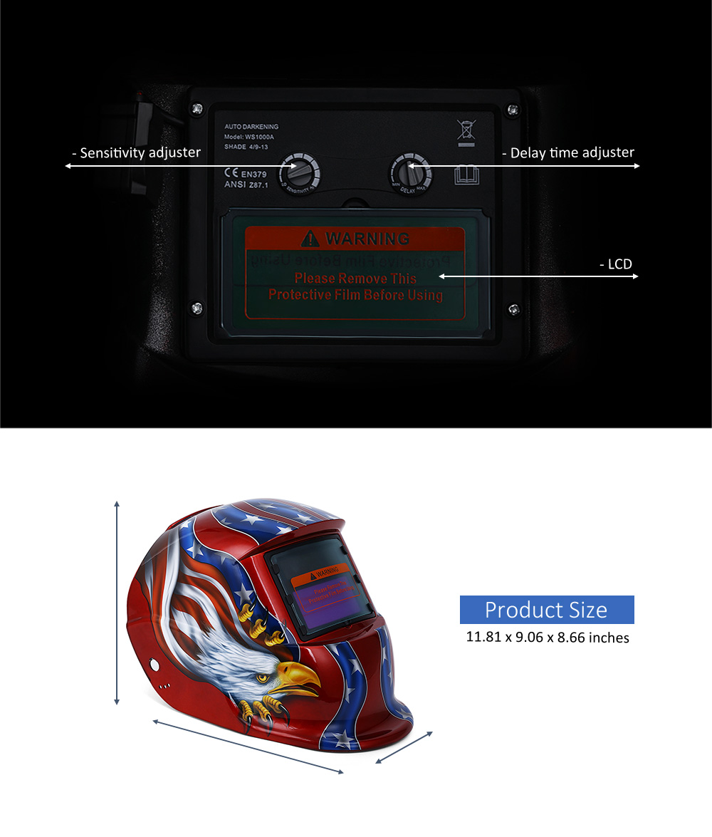 Solar Energy Automatic Variable Light Electric Welding Protective Mask