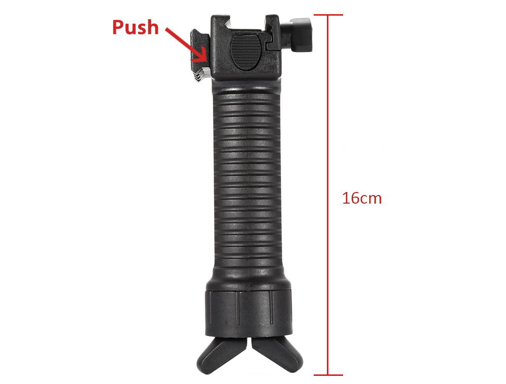 Tactical Foldable Vertical Retractable Bipod Foregrip for Picatinny Weaver Rail