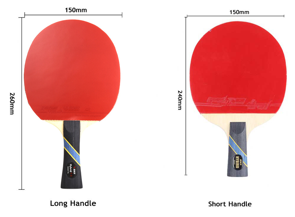 BOER S5 Table Tennis Ping Pong Racket Wooden Handle Pimples-in Rubber Paddle Bat