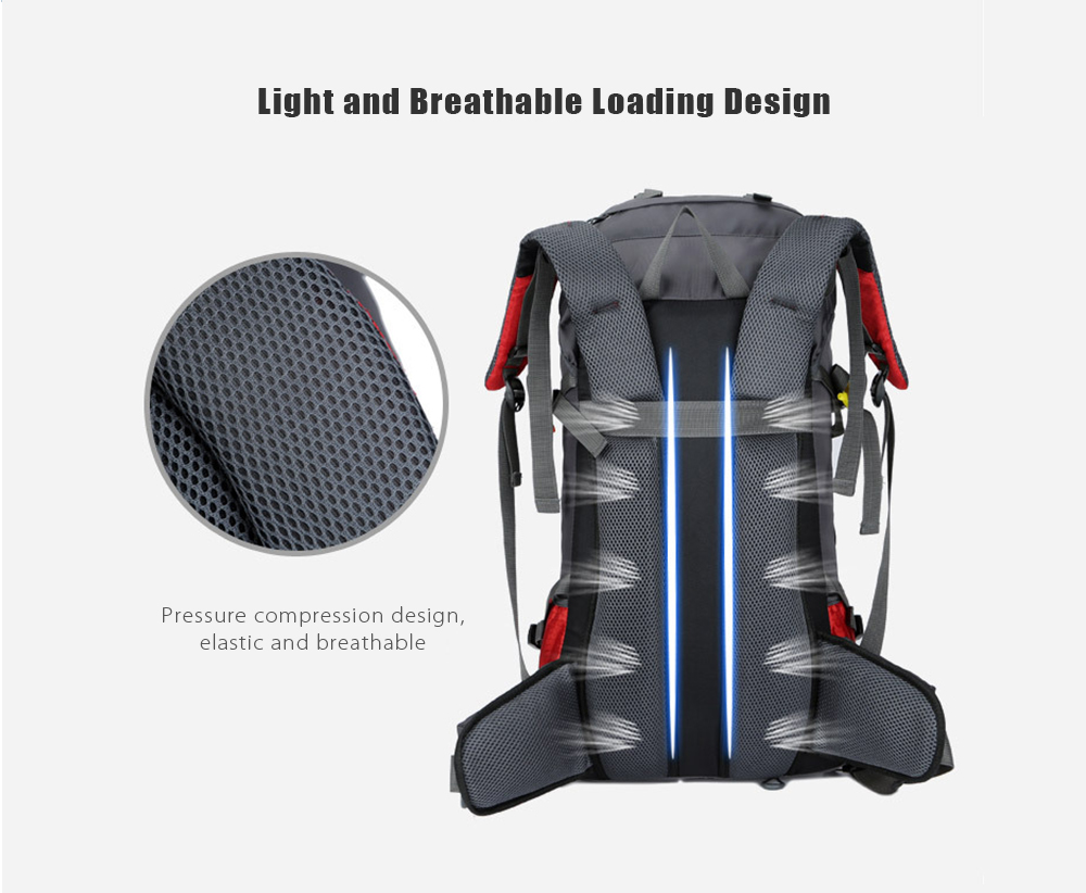 FREEKNIGHT FK0395 60L Water Resistant Climbing Hiking Backpack with Rain Cover