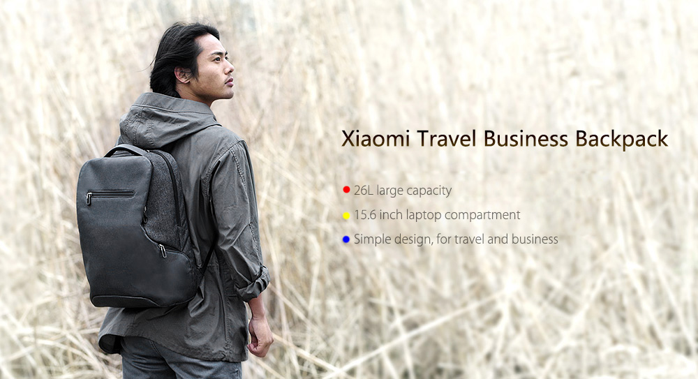 Xiaomi Water-resistant 26L Travel Business Backpack 15.6 inch Laptop Bag